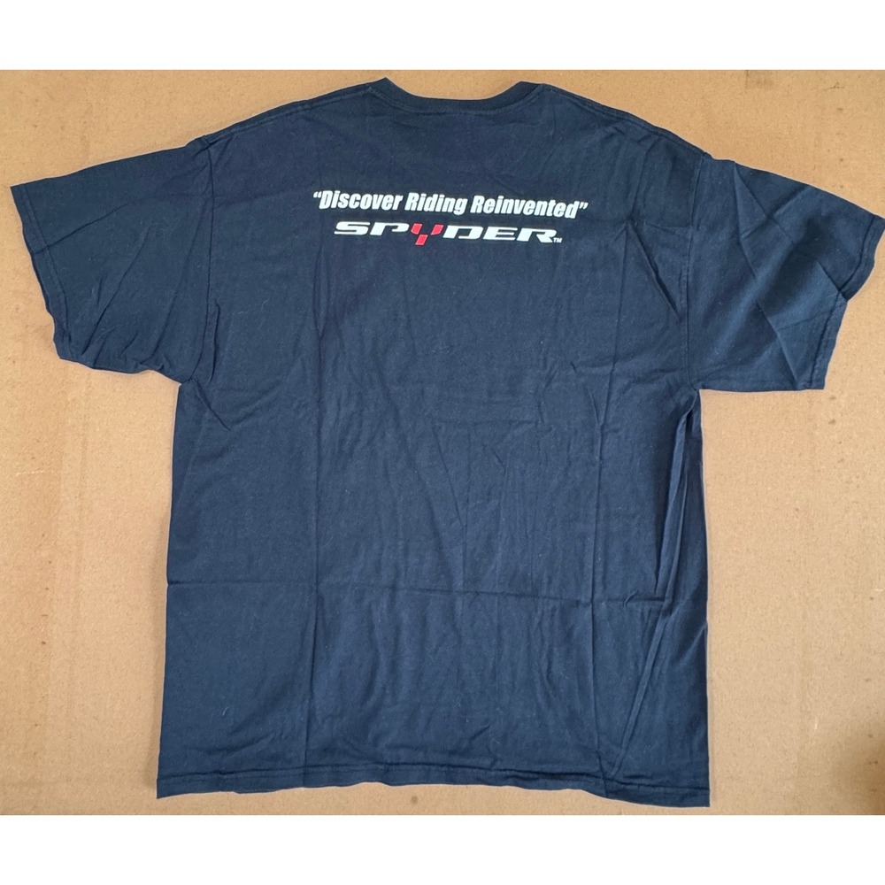 Can-Am Spyder BRP Graphic T-Shirt XL Navy Blue Gildan Ultra Cotton Mens Tee - Picture 2 of 8